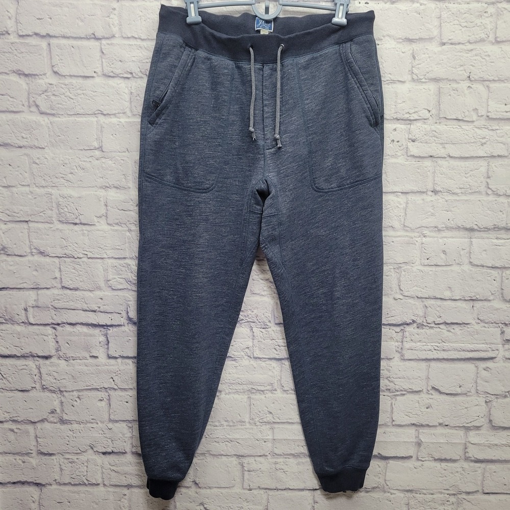 Vintage 80s J Crew Jogger Sweatpants Mens Size‎ M Blue Elastic Waist Drawstring